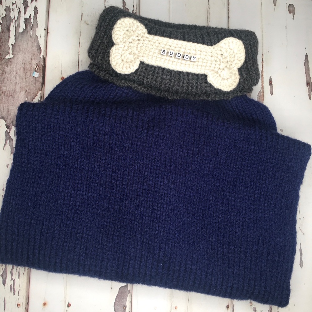 Hand knitted pullover for dog XL size